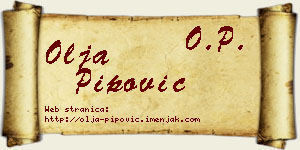 Olja Pipović vizit kartica